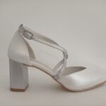 Zapato tiras cruzadas 405 Nacar/Plata