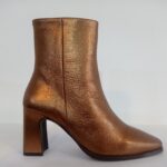 Botin cremallera metal bronce 6984