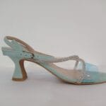 Sandalia vinilo y pedreria mint 1147