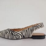 Zapato plano destalonado cebra 055
