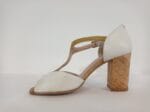 Sandalia talon cerrada blanca /corcho 020 - Imagen 2
