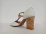 Sandalia talon cerrada blanca /corcho 020 - Imagen 3