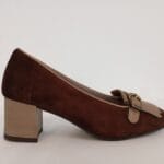 Mocasin flecos y hebilla lateral marron 061/32
