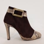 Botin corto ante marron con serpiente  071