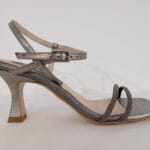 Sandalia tira brillantes plata vieja saula
