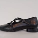 Zapato plano tiras cruzadas negro 14420