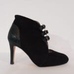 Botin abierto hebillas negro 092