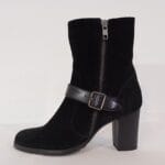 Botin caña alta con hebilla negro 096/33