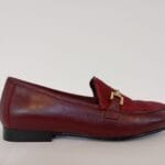 Mocasin solapa pelo granate 2800
