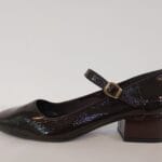 Zapato merceditas charol burdeos