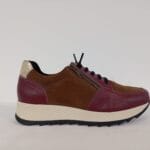 Deportiva combinada burdeos chocolate 998