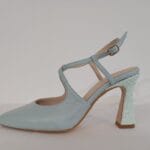 Zapato cruzado destalonado 019 verde baby