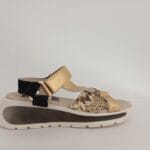 Sandalias de velcro combi serpiente/oro 456