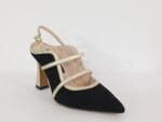Zapato destalonado con dos pulseras negro /oro Voss 07 - Imagen 2