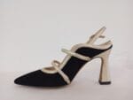 Zapato destalonado con dos pulseras negro /oro Voss 07 - Imagen 4