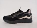 Deportiva elasticos adorno animal print negra 027 - Imagen 4