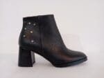 Botin cremallera tachas negro Lara