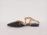 Zapato plano cruzado lentejuela negro 1821 - Imagen 4