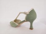 Zapato con tira central verde/oro just - Imagen 2