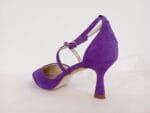 Zapato pala plisada con tiras cruzadas morado - Imagen 3