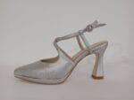 Zapato cruzado destalonado plata 019