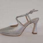 Zapato cruzado destalonado plata 019
